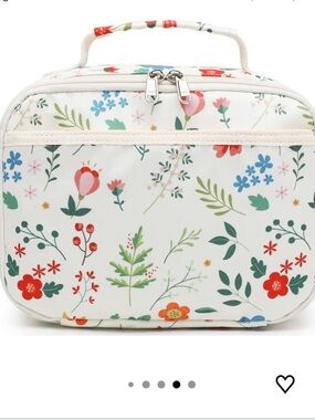 NEW Insulated Lunch Bag - Floral White